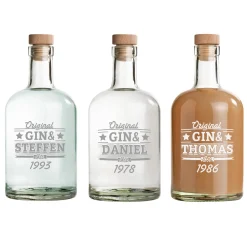 Glaskaraffe mit Gravur - Gin