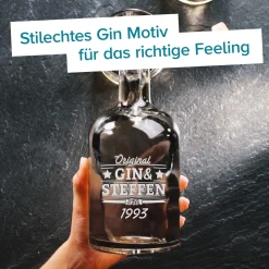 Glaskaraffe mit Gravur - Gin