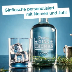 Glaskaraffe mit Gravur - Gin