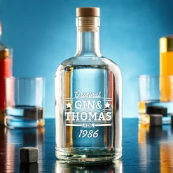 Glaskaraffe mit Gravur - Gin