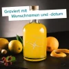 Glaskaraffe mit Gravur - Kompass