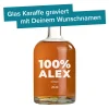 Glaskaraffe mit Gravur - 100% Name