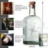 Glaskaraffe mit Gravur - Windrose
