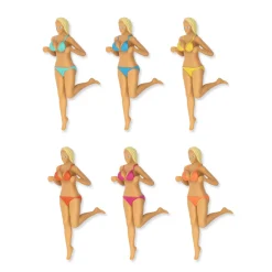 Glasmarkierer Strand Girls - 6er Set