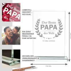 Glaspokal - Auszeichnung für besten Papa