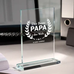 Glaspokal - Auszeichnung für besten Papa