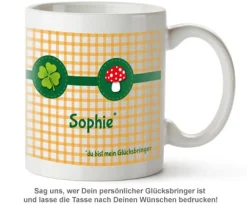 Glücksbringer - personalisierte Tasse