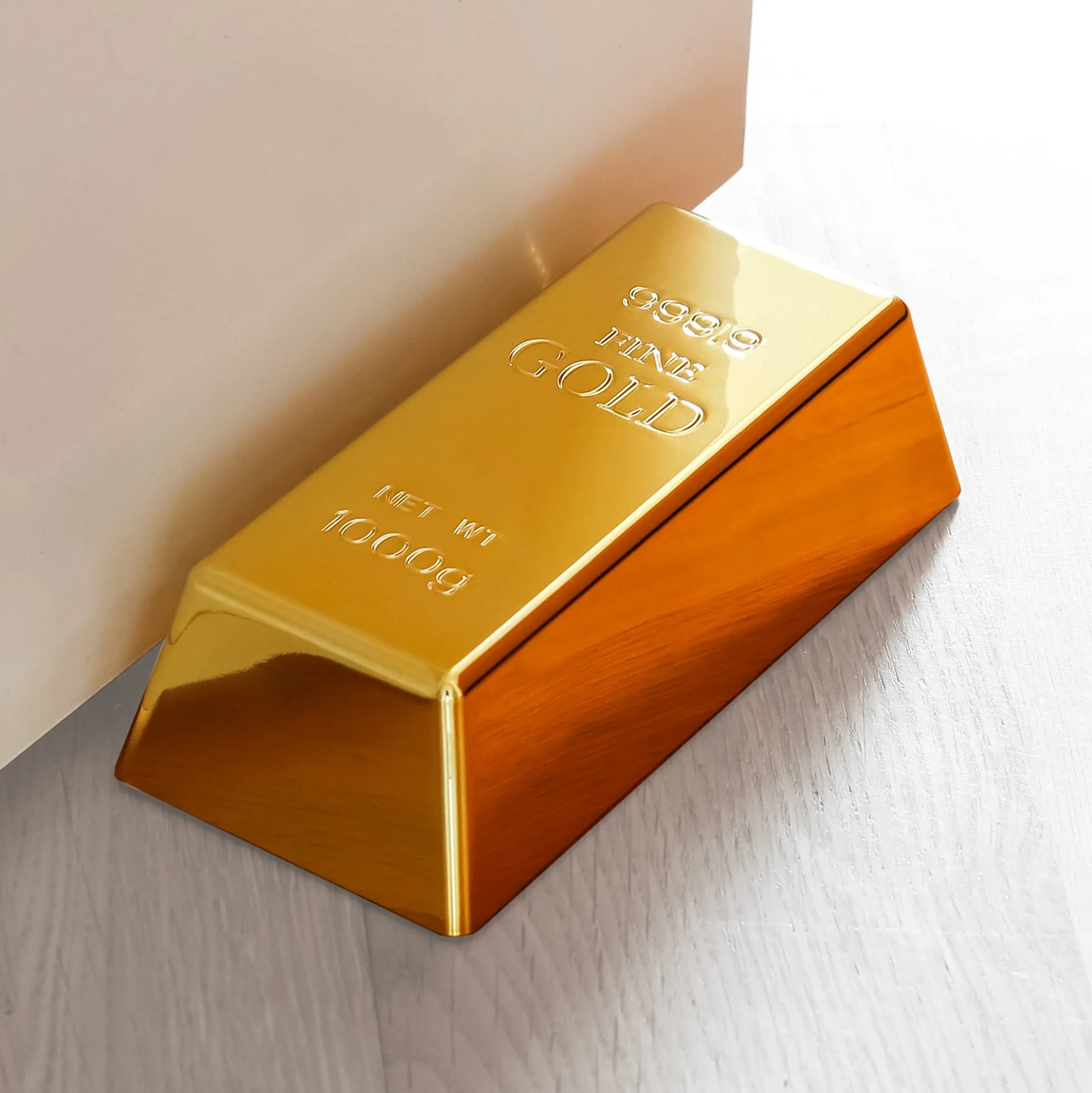 Goldbarren Türstopper