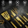 Goldenes Grillbesteck Set - 5-teilig