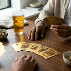 Goldene Spielkarten Deluxe in edler Verpackung