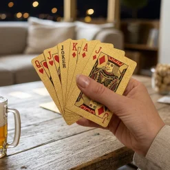 Goldene Spielkarten Deluxe in edler Verpackung