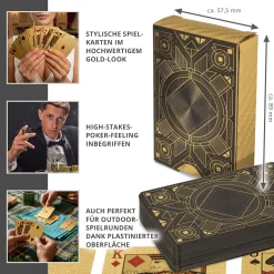 Goldene Spielkarten Deluxe in edler Verpackung
