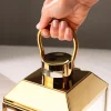 Gold Laterne mit klassischer Gravur - Name und Adresse