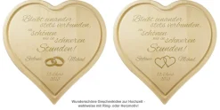 Graviertes Brett - Herz zur Hochzeit