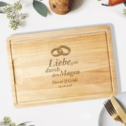 Graviertes Brett zur Hochzeit