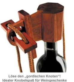 Graviertes Edelholz Flaschenpuzzle zur Hochzeit
