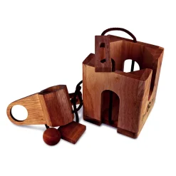 Graviertes Edelholz Flaschenpuzzle zur Hochzeit
