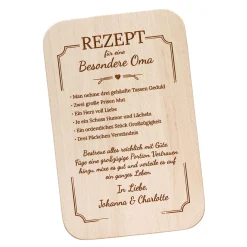 Graviertes Frühstücksbrettchen - Oma Rezept
