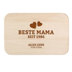Graviertes Frühstücksbrettchen - Beste Mama von Herzen