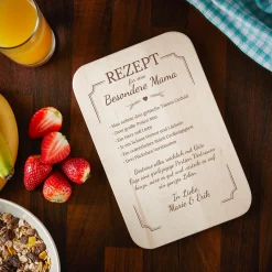 Graviertes Frühstücksbrettchen - Mama Rezept