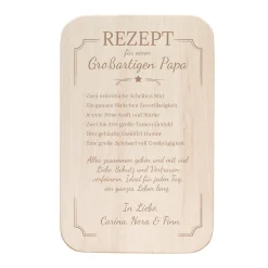 Graviertes Frühstücksbrettchen - Papa Rezept