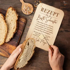 Graviertes Frühstücksbrettchen - Schwester Rezept