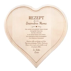 Graviertes Holzherz - Rezept Mama