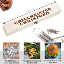 Grillbrandeisen Set mit Gravur