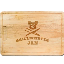 Grillmeister - graviertes Schneidebrett