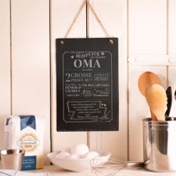 Große Schiefertafel mit Gravur - Rezept Oma