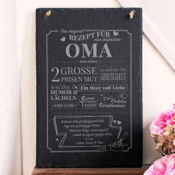 Große Schiefertafel mit Gravur - Rezept Oma