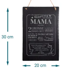 Große Schiefertafel mit Gravur - Rezept Mama