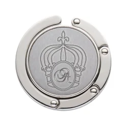 Handtaschenhalter mit Krone und Initialen Gravur