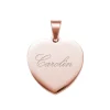 Herzanhänger Rosegold graviert mit Kette - Name