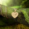 Herzanhänger Rosegold graviert mit Kette - Babyfüße