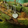 Herzanhänger Silber graviert mit Kette - Initialen