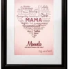 Herz aus Worten - personalisiertes Bild für Mama