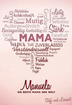 Herz aus Worten - personalisiertes Bild für Mama