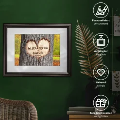 Herz im Baum Herbstbild - personalisiert