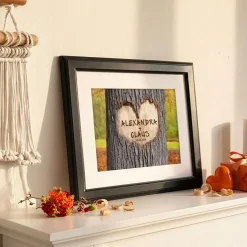 Herz im Baum Herbstbild - personalisiert