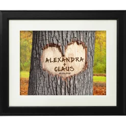 Herz im Baum Herbstbild - personalisiert