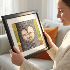 Herz im Baum Herbstbild - personalisiert