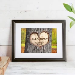Herz im Baum Herbstbild - personalisiert