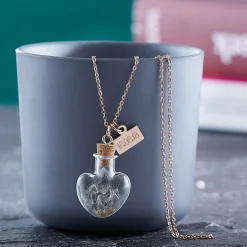 Herz Kettenanhänger Flaschenpost Rosegold - Datum Gravur