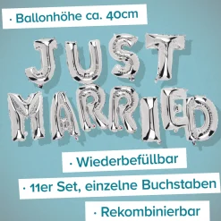 Hochzeitsballons - Just Married