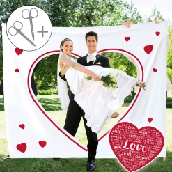Hochzeitslaken Wortherz - zum Ausschneiden