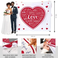 Hochzeitslaken Wortherz - zum Ausschneiden