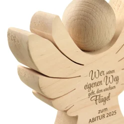 Holzengel mit Gravur - Abitur