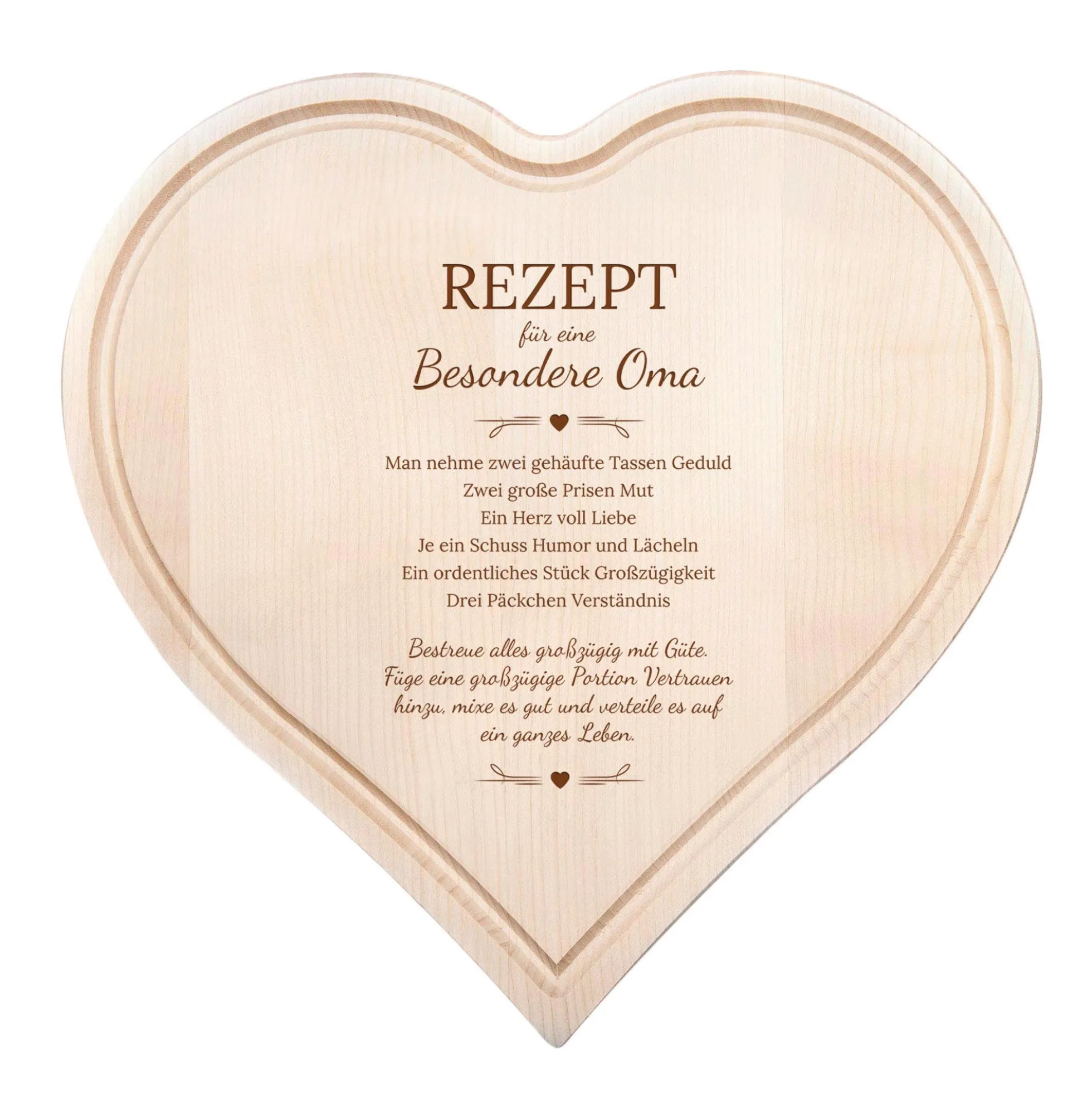 Holzherz mit Gravur - Rezept Oma