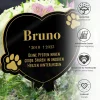 Hunde Gedenktafel mit Gravur - Schwarz